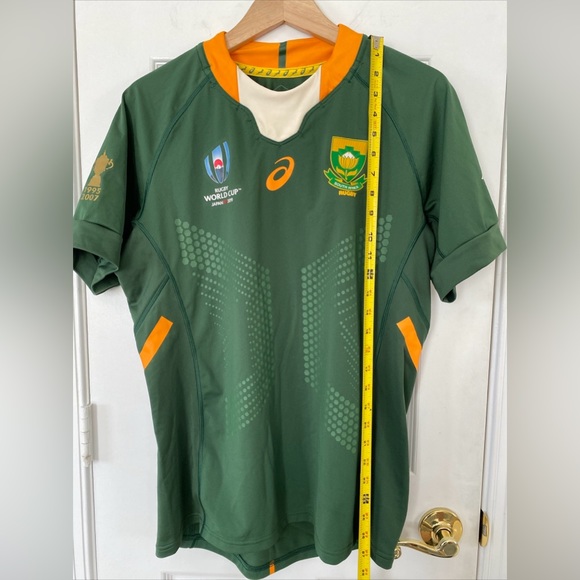 Asics SPRINGBOKS SOUTH AFRICA RUGBY WORLD CUP 2019 JERSEY Size L VGC - Picture 14 of 15